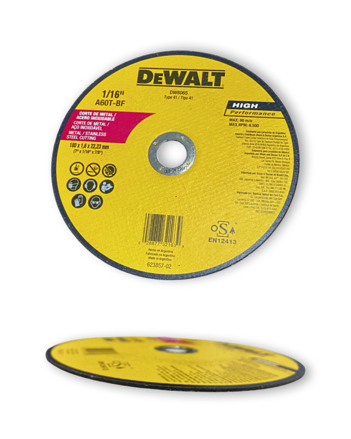 Disco Corte Metal Dewalt #7 - Imagen 1