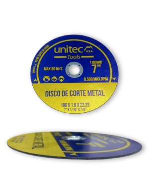 Disco Corte Metal Unitec Tools 7"