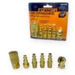 Acoples rápidos para compresor Fontor 1/4 pulgadas juego de 6 piezas