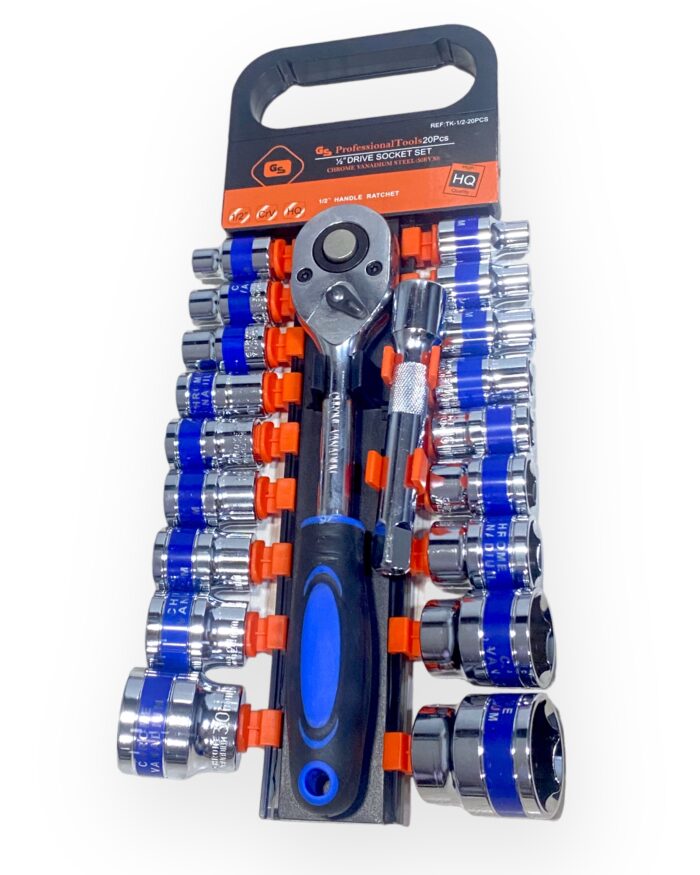 Juego De Copas y Ratchet 20PCS 1/2 - Imagen 1