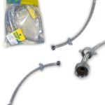 Acople Metálico Grival de 40 cm para lavamanos con conexiones de 1/2" x 1/2".