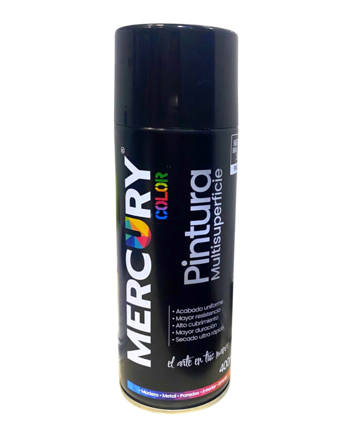Aerosol Mercury 400ml 39 Negro Brillante - Imagen 1