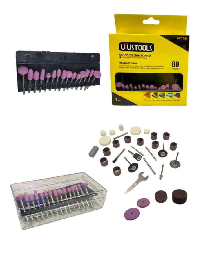 Kit Accesorios Para Motortool 80Pcs Uyustools - Imagen 1