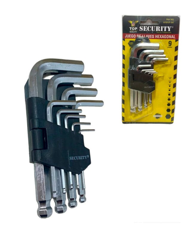 Llave L Corta Security 9PCS
