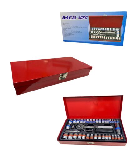Juego De Copas y Ratchet 40 PCS 3/8 Saco