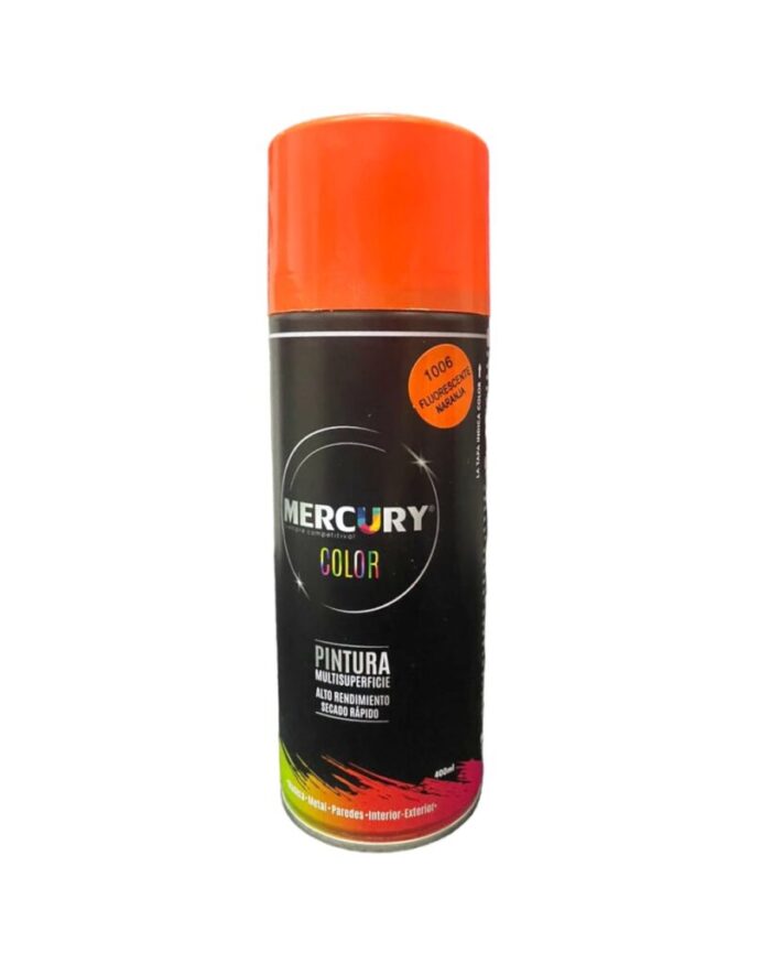 Aerosol Fluorescente Naranja Mercury 400ml - Imagen 1