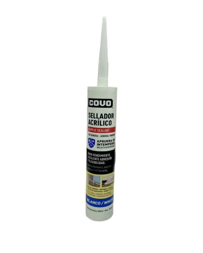 Silicona Sellador Acrilico Covo Blanco 300ML - Imagen 1