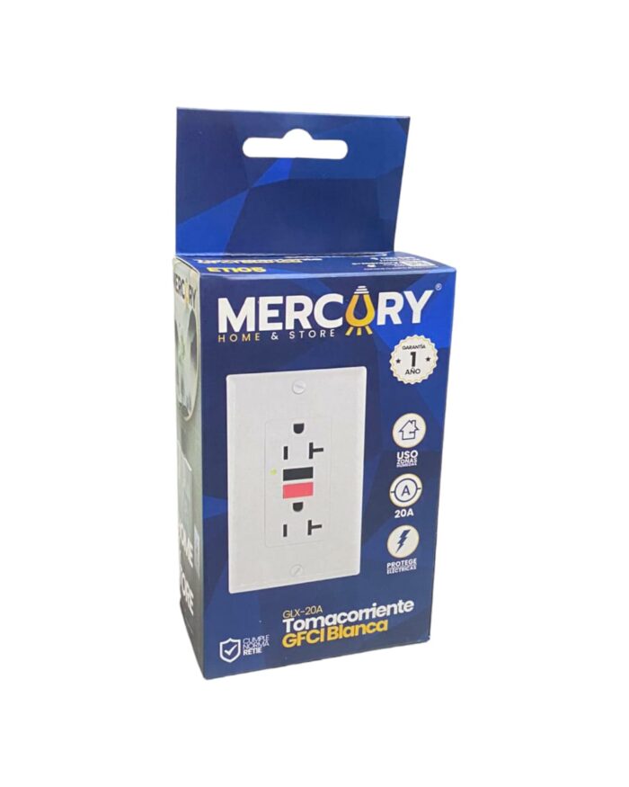 Toma GFCI 20A Blanco Mercury - Imagen 3