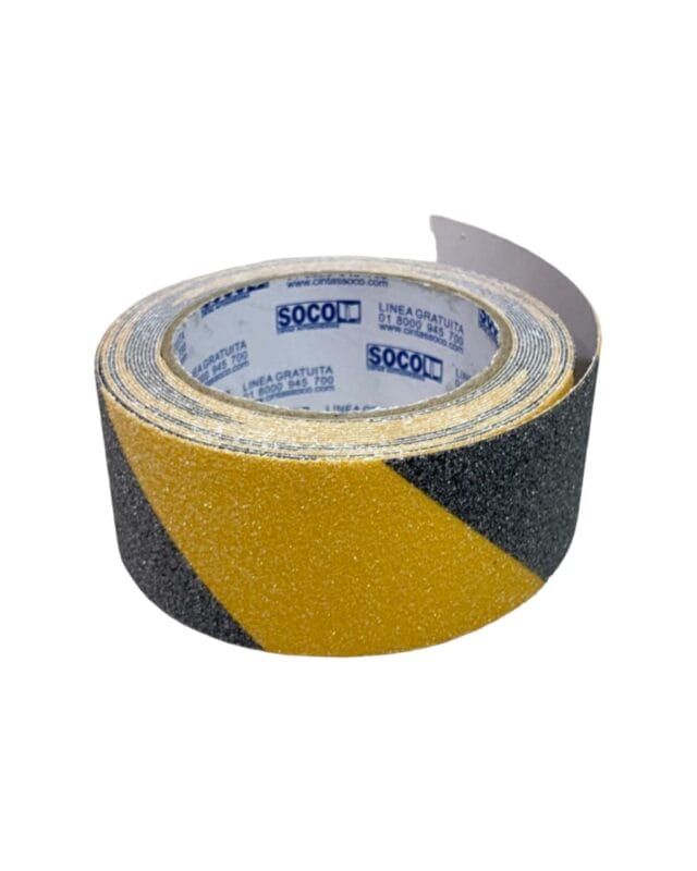 Cinta Antideslizante Amarilla/Negra 48x5Mts Soco