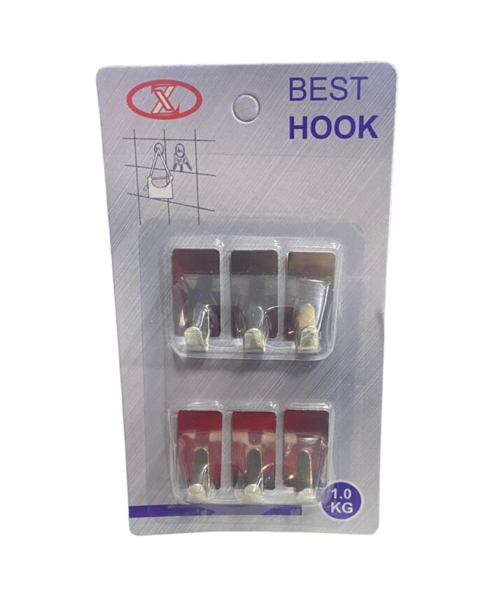 Adhesivos Metalico 6 Piezas Best Hook - Imagen 1