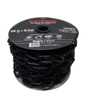 Cadena Plastica 8mm 25mts Negra