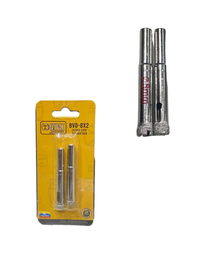Copa Diamantada Para Vidrio 8mm x 2 und Davinci - Imagen 1