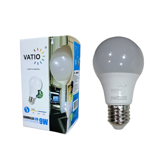 Bombillo Led 9w Con Sensor Vatio - Imagen 1