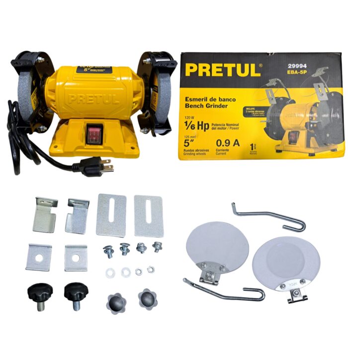 Esmeril De Banco 5 De 1/6 Hp Pretul - Imagen 1