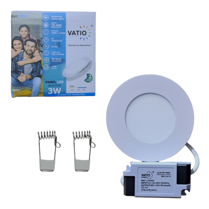 Panel Incrustrar 3w Vatio - Imagen 1