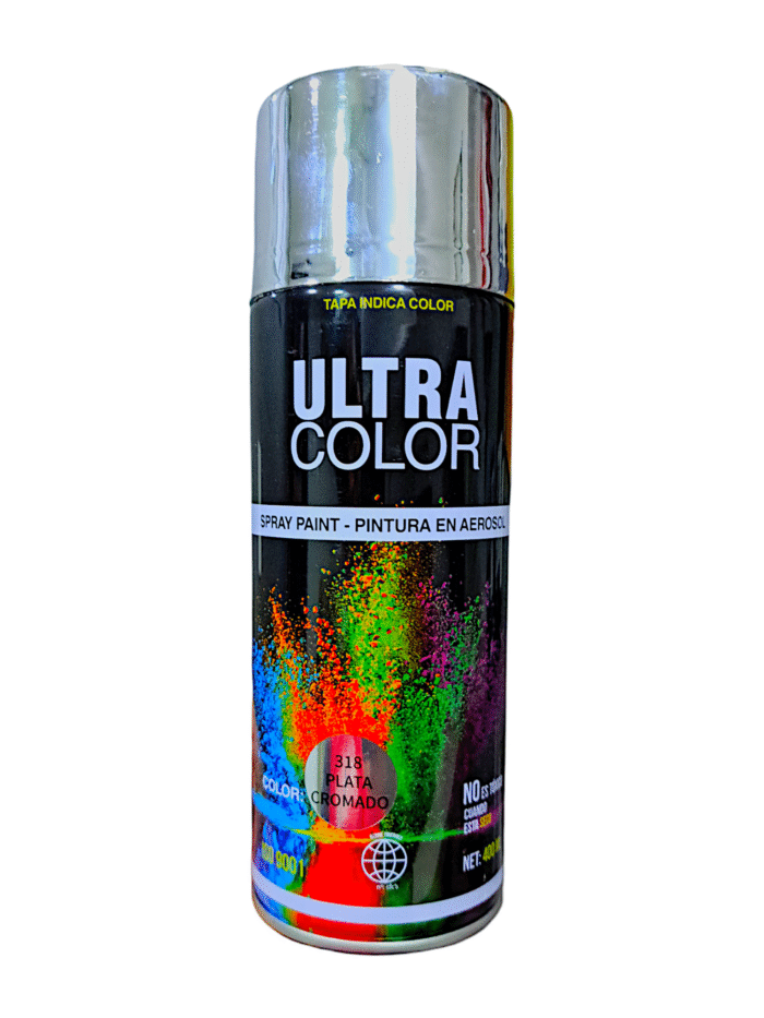 Aerosol Ultra Color Plata Cromado 400 Ml - Imagen 1