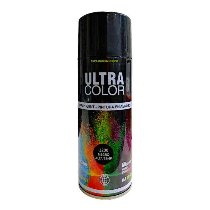 Aerosol Ultra Color Negro 400ML Alta Temperatura - Imagen 1