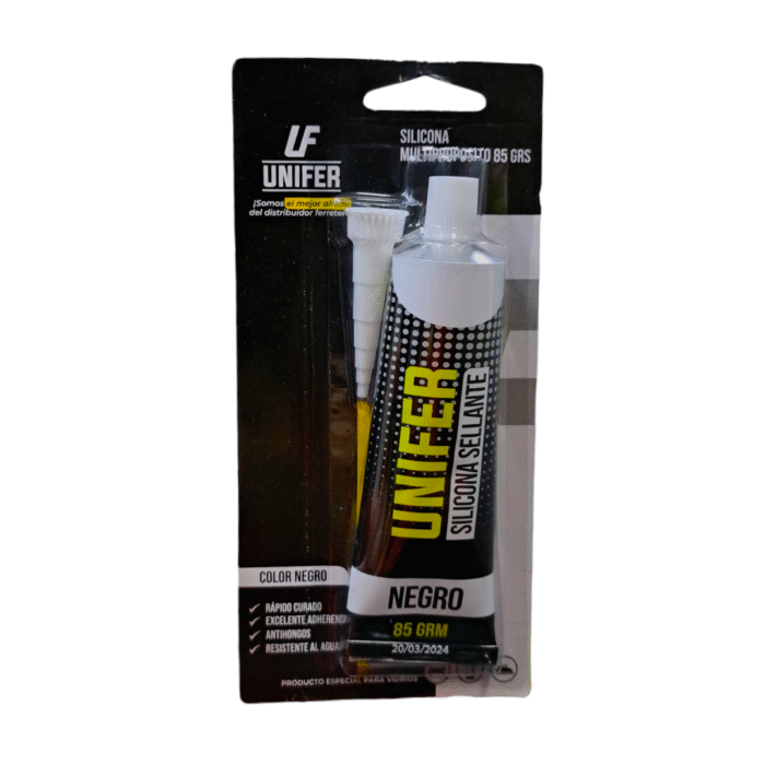 Silicona Negra 85GR Unifer - Imagen 1