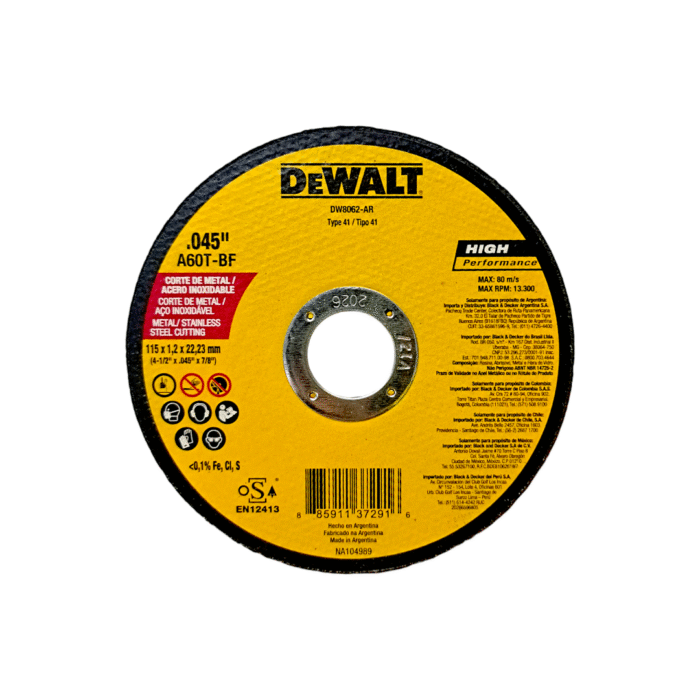 Disco Corte Metal Dewalt 4 - Imagen 1