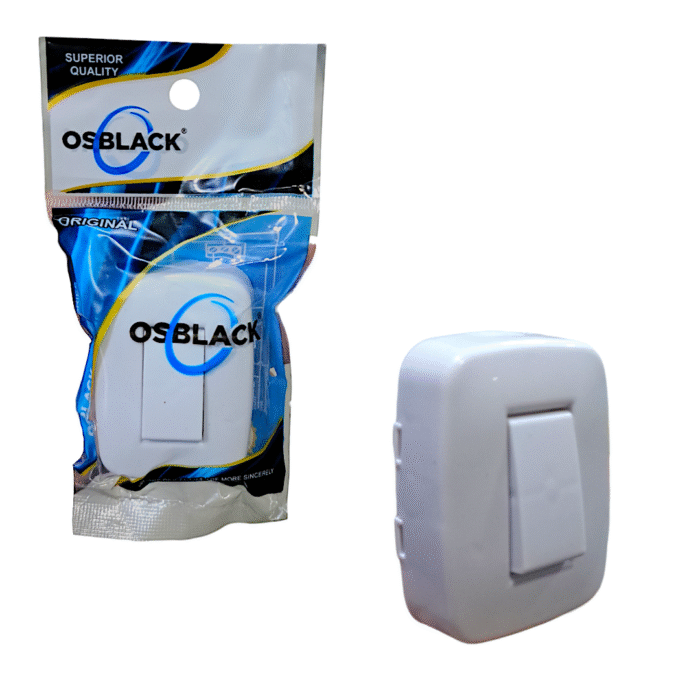 Interruptor Sencillo Blanco Osblack - Imagen 1
