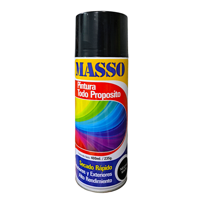 Aerosol Negro Mate Masso - Imagen 1