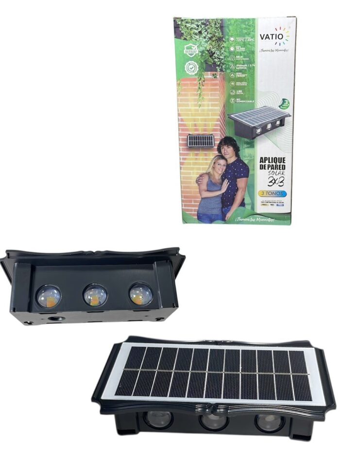 Aplique de Pared Solar Vatio 3x3 - Imagen 1
