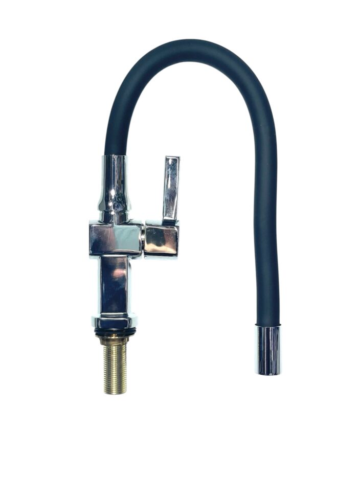 Llave para Lavaplatos Flexible Negra y Cromada - Imagen 1