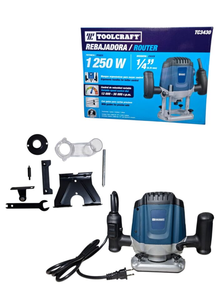 Router Toolcraft 1250W 1/4 - Imagen 1