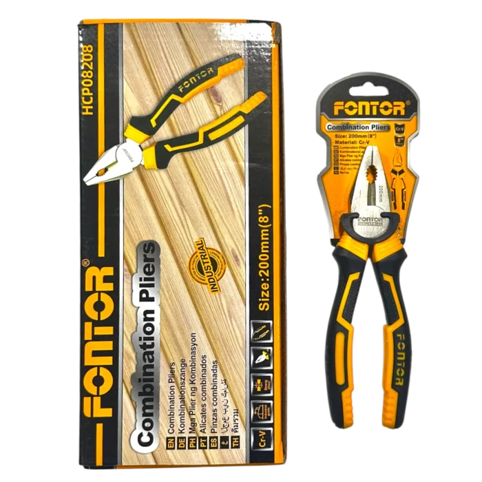Alicate combinado Fontor 8 pulgadas en acero cromo vanadio