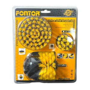 Cepillo para taladro Fontor juego de 3 piezas para limpieza profunda
