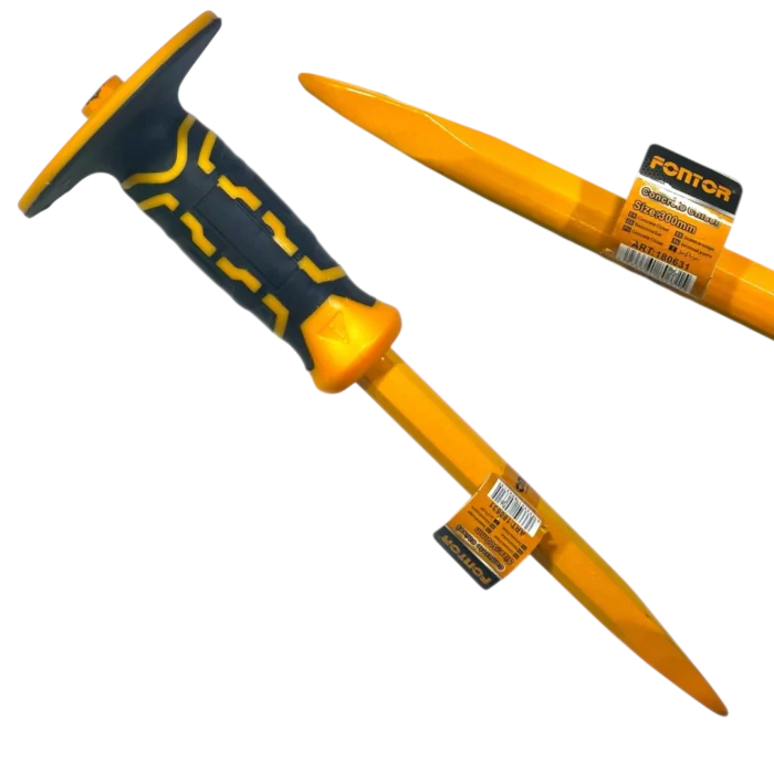 Cincel punta Fontor 300 mm con mango ergonómico para concreto