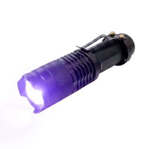 Linterna UV portátil para verificar billetes falsos y sellos de seguridad