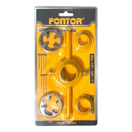 Tarraja Fontor para tubería PVC juego de 6 piezas