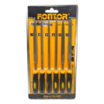 Juego de limas Fontor de 6 piezas 4x160 mm para metal y madera