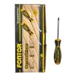 Compra destornillador estrella 6x100 mm Fontor en El Machetico. Destornillador Phillips profesional para trabajos de instalación.