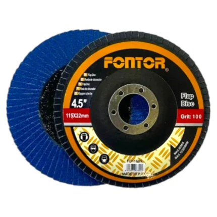 Disco lija flap 100 Fontor 4.5 pulgadas | Disco para pulidora – El Machetico