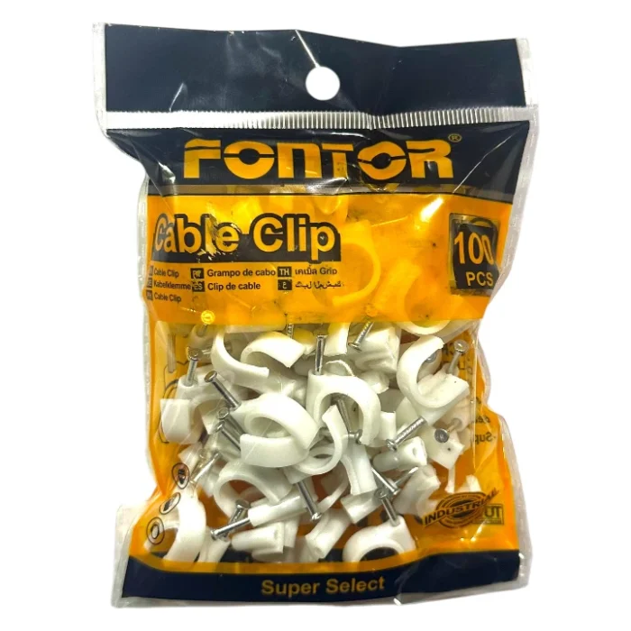 Grapa para cable 12mm Fontor x100 | Clip sujetacable en Cúcuta – El Machetico