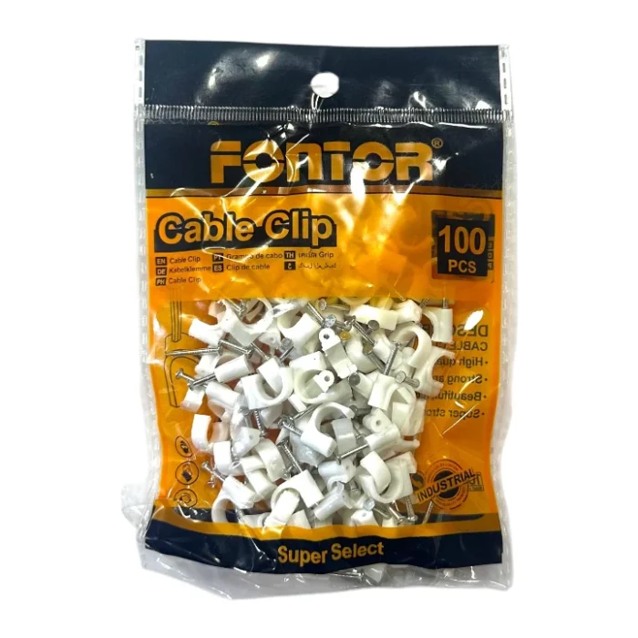 Grapa para cable 8mm Fontor x100 | Clip sujetacable en Cúcuta – El Machetico