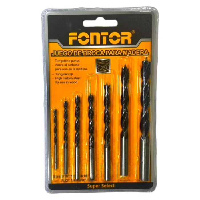 Juego de Brocas para maderaFontor – Set Profesional para Taladro