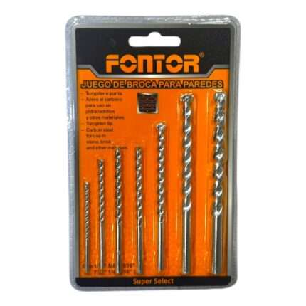 Juego de brocas para concreto Fontor | Brocas para pared en Cúcuta – El Machetico