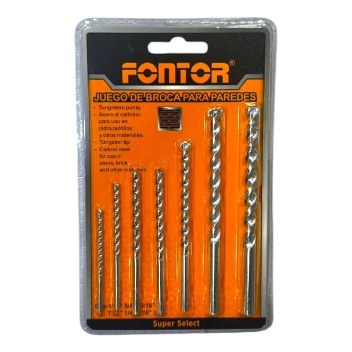 Juego de brocas para concreto Fontor | Brocas para pared en Cúcuta – El Machetico