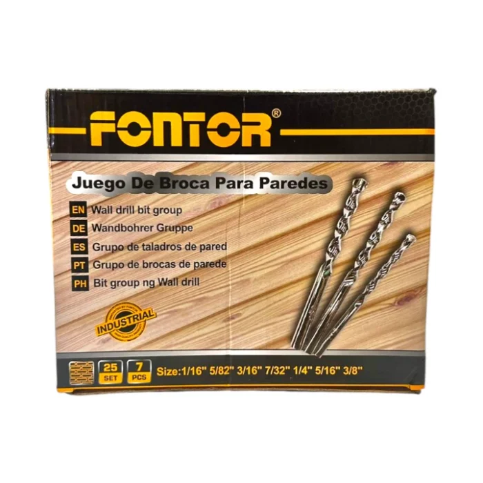 Empaque de Juego de brocas para metal Fontor | Brocas HSS – El Machetico